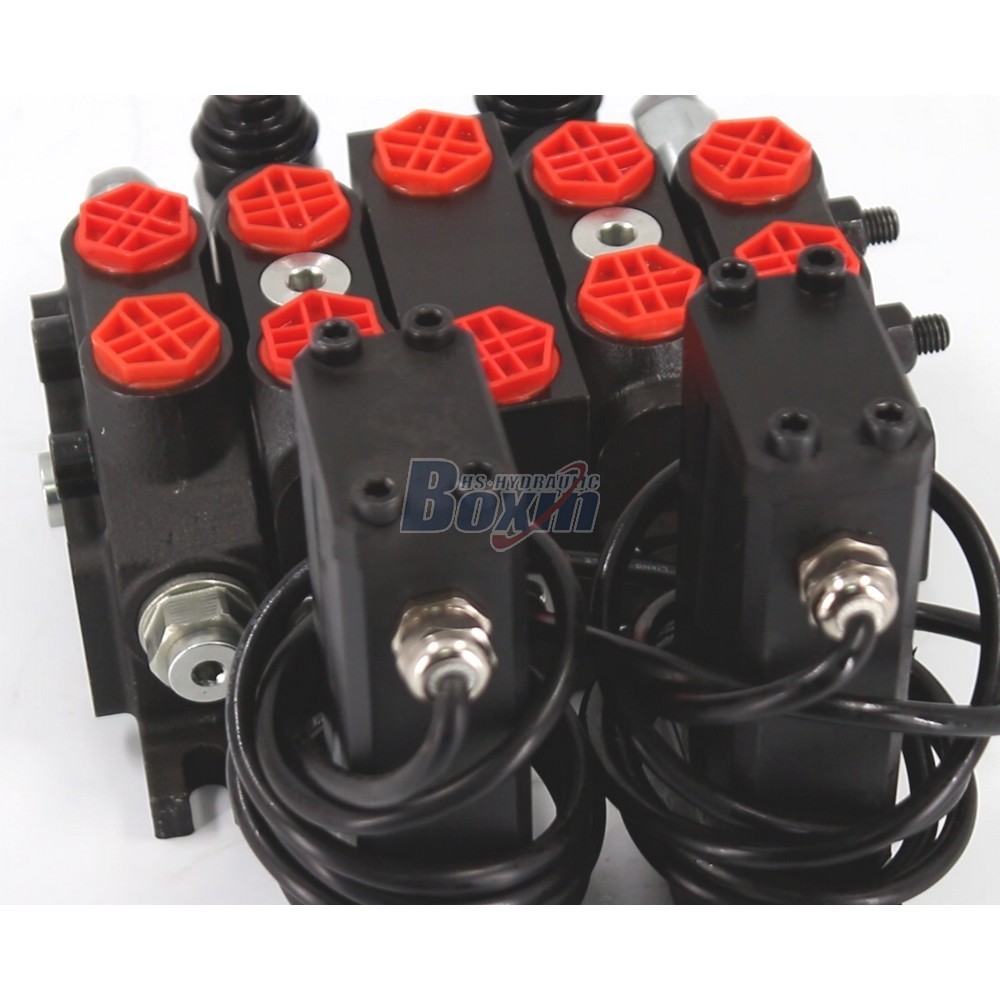 DCV60 Hydraulic 2 Spool Sectional Directional Valve with Electric Motor detail image